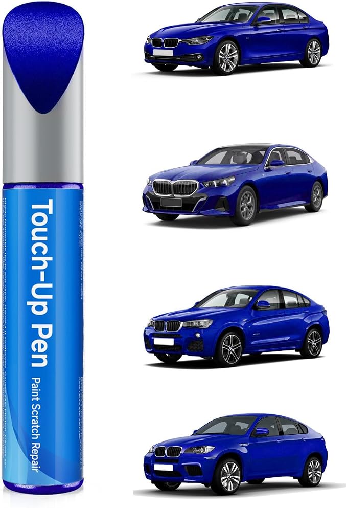 Touch Up Paint for BMW, Automotive Black Car Paint Pen Scratch Repair (Single Pen, Portimao Blue （C31）)