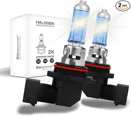 Sinoparcel 9006/HB4 Halogen Low Beam Headlight or Fog Light Bulb 3800K, 150% More Brightness Replacement for Standard 55W Bulb, Pack of 2