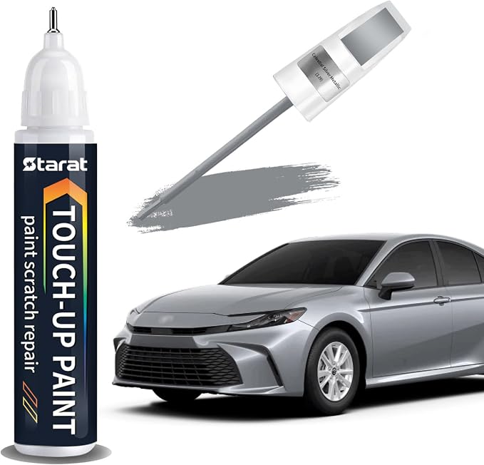 Celestial Silver Metallic(1J9) Touch Up Paint Pen for Toyota 2-in-1 Quick & Easy Car Scratch Repair Kit Exact OEM Match for Avalon/RAV4/Camry/Corolla/Highlander/Prius/Sequoia/Sienna/Tacoma