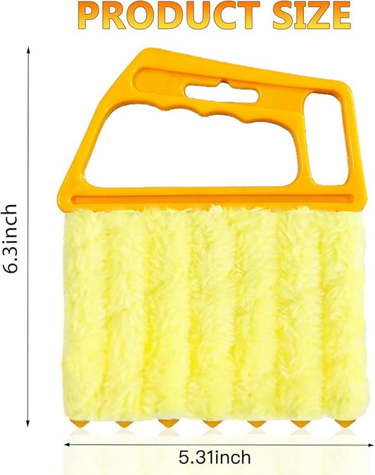 AOCEAN 6 Pcs Blind Cleaner Duster Tool, 7-Finger Dusting Cleaner Tool for Window & Air Vent, Washable Handheld Microfiber Duster Brush for Blinds Dust Dirt