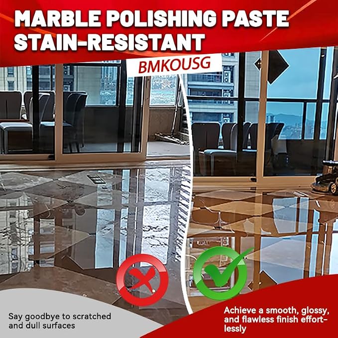 Granite Polishing Paste, Marble Cleaner Countertop, Quartz Polish, Granite Polishing Kit | Marble Cleaner and Polish - Enhances Shine & Maintenance, Safe for Stone Surfaces, 5 Kg