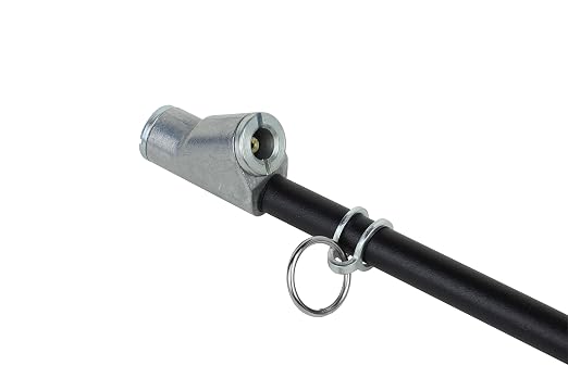 Milton Dual Foot Straight Lock-on Chuck Service Gauge, Non-Slip Grip Matte Black Poly -13” 10-160 PSI, for Large Vehicle Tires Made in USA (986BLK)