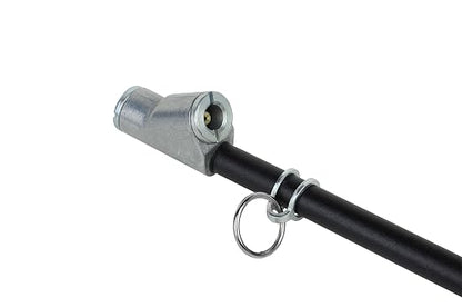 Milton Dual Foot Straight Lock-on Chuck Service Gauge, Non-Slip Grip Matte Black Poly -13” 10-160 PSI, for Large Vehicle Tires Made in USA (986BLK)