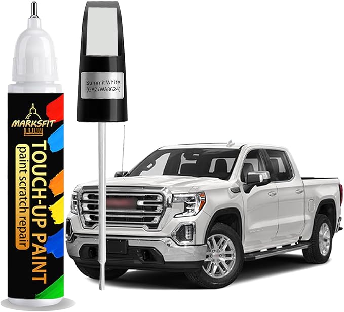 Summit White(GAZ/WA8624) Touch Up Paint For GMC Exact Match-Chips and Nicks 2 in 1 Car Paint Pen Scratch Rapair for Canyon/Savana/Sierra/Yukon
