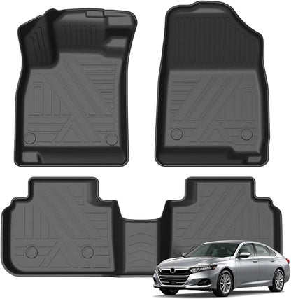 KUST Floor Mats for Honda Accord 2018-2022, All Weather Floor Liners TPE Rubber Mats for Accord Accessories Front Rear 2 Row High Side