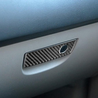 Car Co-Pilot Side Glove Box Switch Decal Box Storage Box Decor Compatible with Dodge Charger 2008 2009 2010 Real Quality Soft Carbon Fiber Trim Interior Accessories Sticker Black