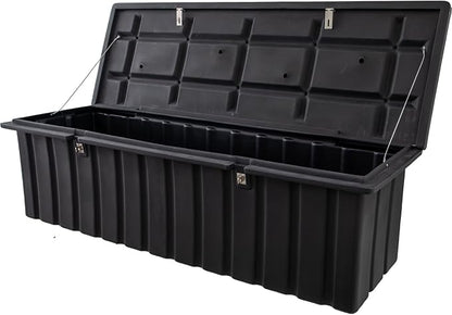 Buyers Products 1712260 Black Poly All-Purpose Storage Chest , 18.8 cu. ft, Made In The USA, Dent-Resistant Lockable Storage Box for Truck, Trailer, Dock, or Deck, High-Density Polyethylene