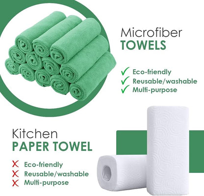 Avalon Towels Microfiber Cleaning Cloths (Value Pack of 48) - Size 16 x 16 Inches, Highly Absorbent Cleaning Rags, Lint Free, Reusable and Washable, Microfiber Towels for Cars