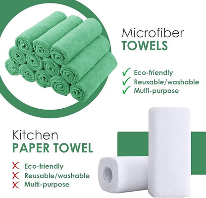 Avalon Towels Microfiber Cleaning Cloths (Value Pack of 36) - Size 16 x 16 Inches, Highly Absorbent Cleaning Rags, Lint Free, Reusable and Washable, Microfiber Towels for Cars