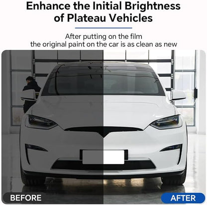 for Tesla Model X 2022-2025 TPU Anti-Scratch Car Paint Protection Film,Precut Front Bumper 8.5Mil Clear Self-Adhesive Invisible Waterproof PPF Film,for Tesla External Protective Accessories