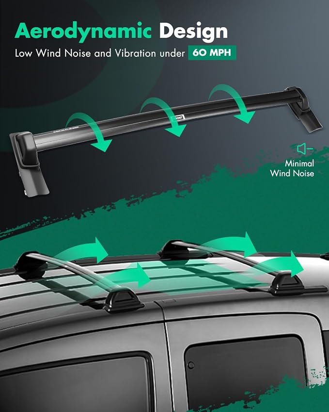 SCITOO Roof Rack Cross Bars Fit for Honda Element 2003 2004 2005 2006 2007 2008 2009 2010 2011,for Rooftop Cargo Carrier Bag Basket Luggage Kayak Canoe Bike Snowboard Skiboard