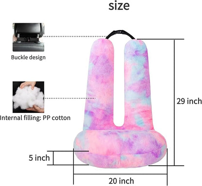 FHSGGP Travel Pillow Car Travel Sleep Support Pillow | 2-in-1 Lap Pillow and Car Pillow With Neck and Body Support for Adults and Kids on Long Trips Kids Travel Pillow Purple