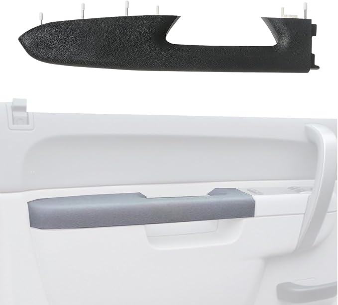 Upgraded Door Armrest Repair Kit Left Driver Side Door Panel Handle Black Compatible with 2010-2014 Chevy Silverado GMC Sierra 1500 2500HD 3500HD Replaces 22818465