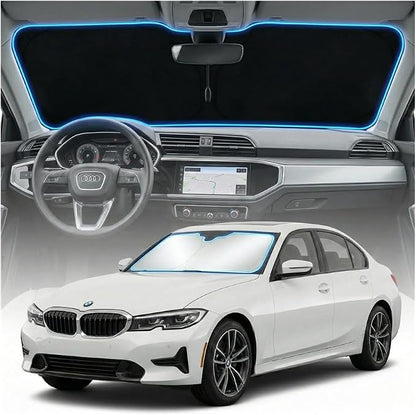 for BMW 3Series Sun Shade Windshield Cover - Custom Fit 3Series Accessories 2019-2024 2025 2026 Sunshade Foldable UV Protection & Heat Shield Sun Visor Accessories