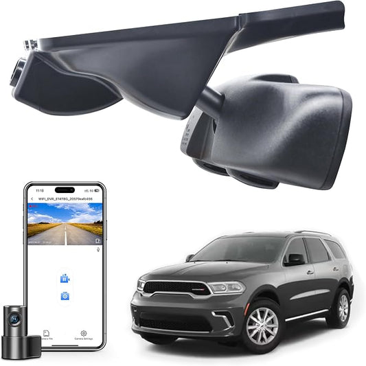Front 4K & Rear 1080P Dash Cam Custom Fit for Dodge Durango 2016 2017 2018 2019 2020 2021 2022 2023 2024 2025 2026 (Model C), Citadel GT GT Plus SRT etc, Integrated OEM Look, GPS, 128GB Card
