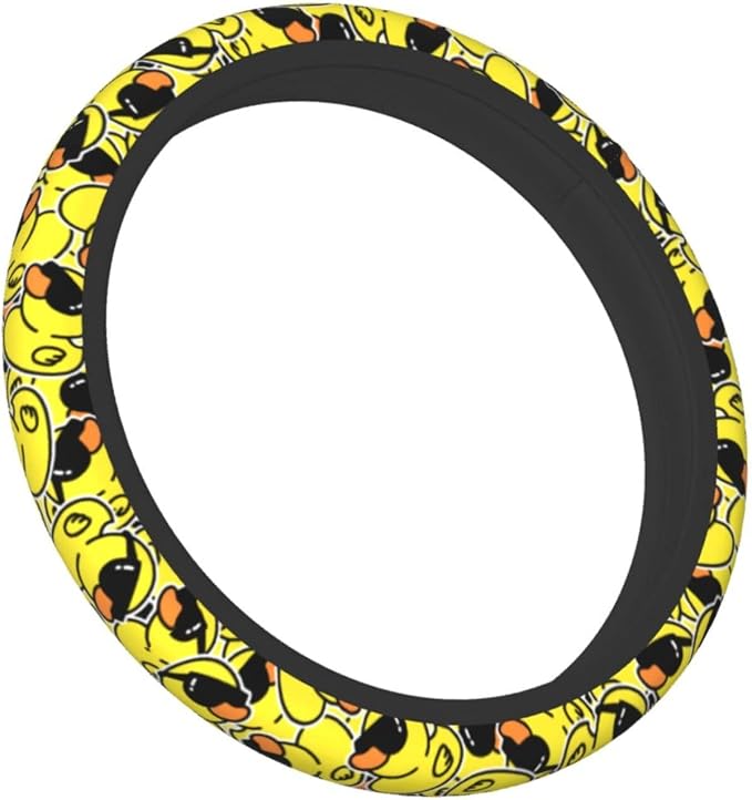 Duck Print Steering Wheel Cover Neoprene Car Steering Wheel Protector Covers Non Slip Universal 15 Inch for Men Women