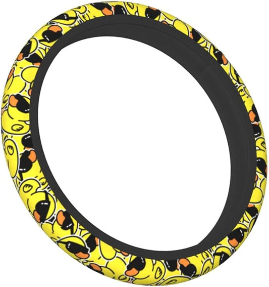 Duck Print Steering Wheel Cover Neoprene Car Steering Wheel Protector Covers Non Slip Universal 15 Inch for Men Women