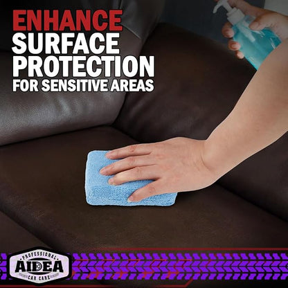 AIDEA Microfiber Applicator Pad-8Pack, Car Wash Sponge, Premium Microfiber Sponge and Cleaning Pads, Perfect for Effortless Wax, Sealant, and Conditioner Application, Car Detailing Supplies, Blue