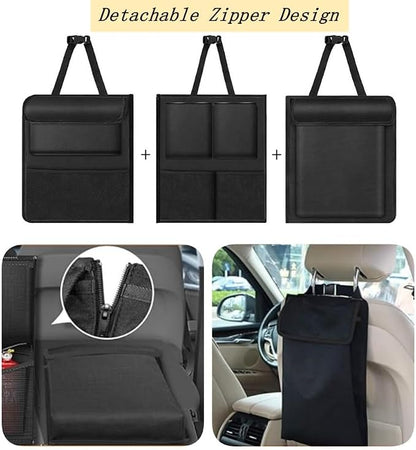 Car Trunk Organizer, Detachable Car Backseat Hanging Organizer with 7 Large Storage Pockets, Collapsible Back Seat Organizer Car Interior Accessories for SUV, Van, Jeep