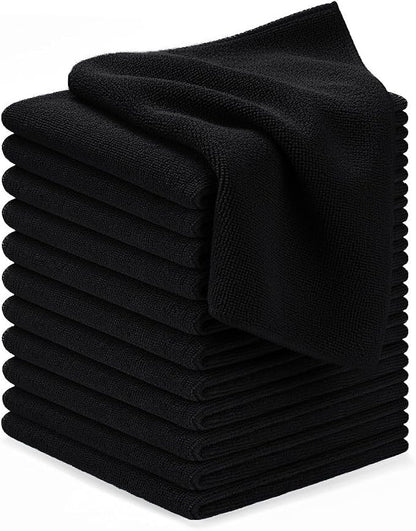 Avalon Towels Microfiber Cleaning Cloths (Value Pack of 12) - Size 12 x 12 Inches, Highly Absorbent Cleaning Rags, Lint Free, Reusable and Washable, Microfiber Towels for Cars