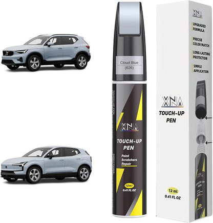 XNA Cloud Blue(626) for Volvo Touch Up Paint, Car Scratch Remover for Nicks and Chips Repair, 2-In-1 Quick & Easy Fix Car Scratch Repair Kit with Exact Color-Matched