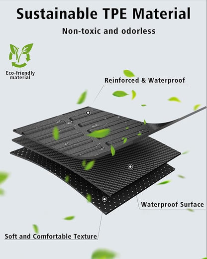 Floor Mats & Trunk Mat Custom Fit for Toyota Camry 2025 (Include Hybrid) All Weather TPE Rubber Cargo Liner Anti-Slip Full Set Automotive Floor Liners for Camry Accessories