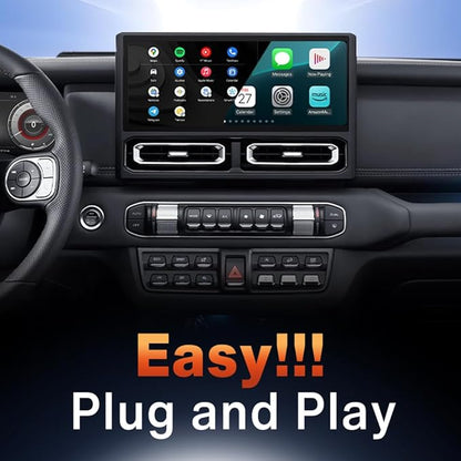 CarlinKit Mini Ultra 2026 – Wireless 2-in-1 CarPlay & Android Auto Adapter | Orange | Plug & Play | Converts Factory Wired to Wireless | Auto Connect | for iPhone & Android | Ultra-Compact Design