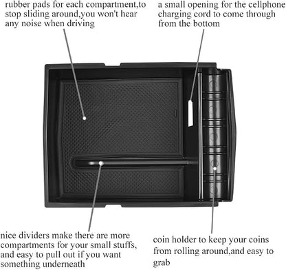 Center Console Organizer Compatible with Subaru Legacy Outback 2015 2016 2017 2018 2019 ABS Console Tray Armrest Storage Box Console Insert Organizer Glove Pallet