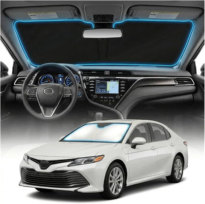 for Toyota Camry Sun Shade Windshield Cover - Custom Fit Camry Accessories 2018-2024 Sunshade Foldable UV Protection & Heat Shield Sun Visor Accessories