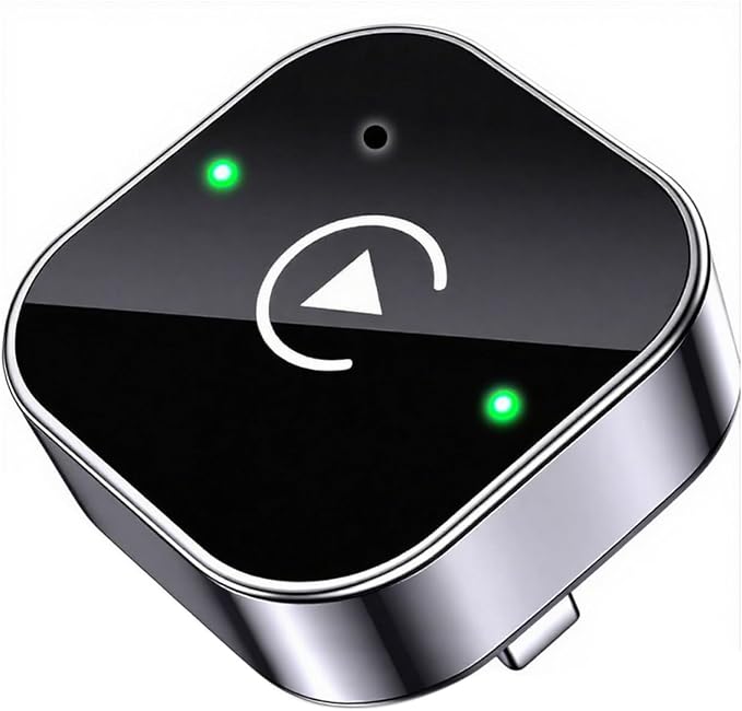 Wireless CarPlay Adapter，Ultra-Compact Stealth Design，Plug & Play，Dual-Band High-Speed Connection，Smart Cooling，Secure Installation，Compatible with Factory Wired CarPlay Vehicles