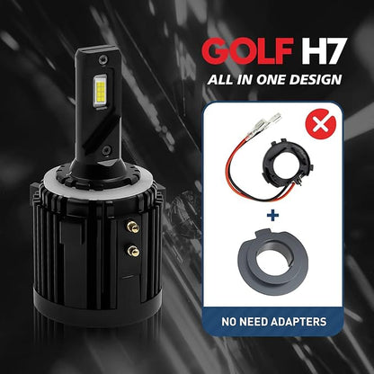 LED Headlight Bulbs 90W 9000LM 6000K Fit for 2012-2018 Volkswagen Passat Golf Tiguan Golf GTI Touran Headlamp DRL Lights Plug and Play Easy Installation Low Beam Driving Lights Fog lights