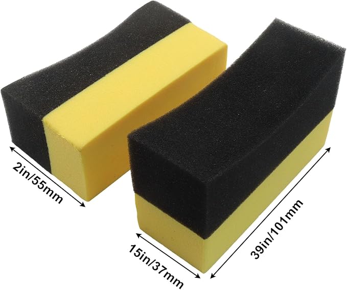 6 Pcs Wet Tire Shine Applicator Pad, Multi-Surface Polishing Sponges, Tire Applicator Dressing Shine Sponge for Car Glass, Painted Steel, Porcelain