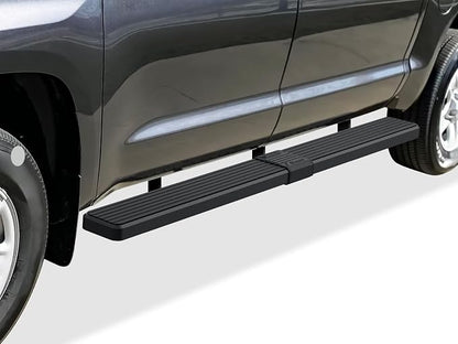APS (Black 5 inches) Stainless Steel Running Boards Nerf Bars Side Steps Compatible with Toyota Tundra 2007-2021 CrewMax