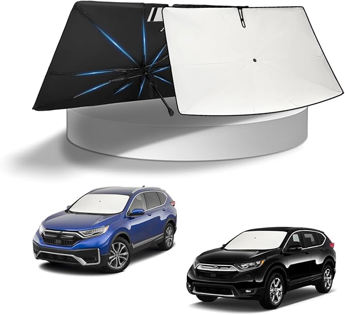 KUST Sun Shade Umbrella for 2017-2022 Honda CRV CR-V CR V | Custom Fit Windshield Sunshade | Foldable Sunshade with Bendable Handle | Blocks Heat & UV Scratch Resistant Keep Your Car Cool Sunshield