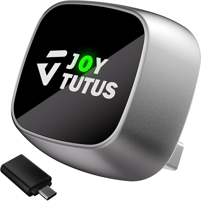 JOYTUTUS Wireless CarPlay Adapter, 2026 Upgrade Wired to Wireless for iPhone CarPlay & Android Auto, Adapter Compatible with USB A & USB C, Mini Cube Design for Cars with Built-in Wired CarPlay