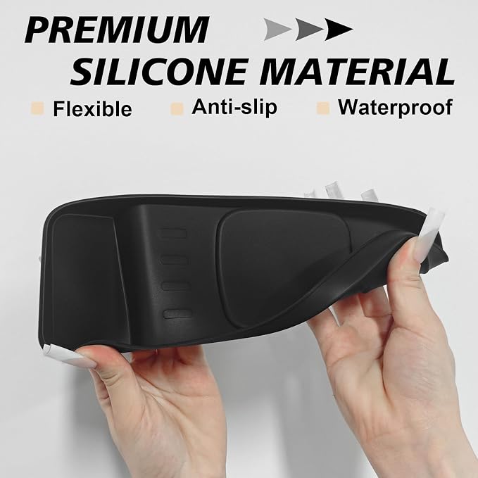 Muslogy Center Console Inserts Compatible with 2026 Hyundai Palisade Accessories Center Console Wireless Charger Protective Mat Liner Anti-Slip Silicone Phone Charge Area Charging Protection