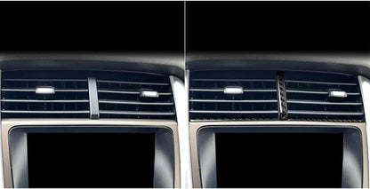 Premium Carbon Fiber Only Compatible with Ford Edge 2011-2014 SEL Accessories Car Center Dashboard A/C Outlet Air Vent Trim Strip Cover Interior Trim Sticker Decal Black 4PCS