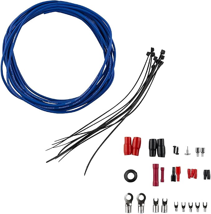 DS18 AK4 Complete 4 Gauge CCA Amplifier Installation Wiring Kit - Ampkit Helps Make Connections, Brings Power to Your Radio, Subwoofers, Speakers with Super Flex Wire - 1200W for 1 Amplifier