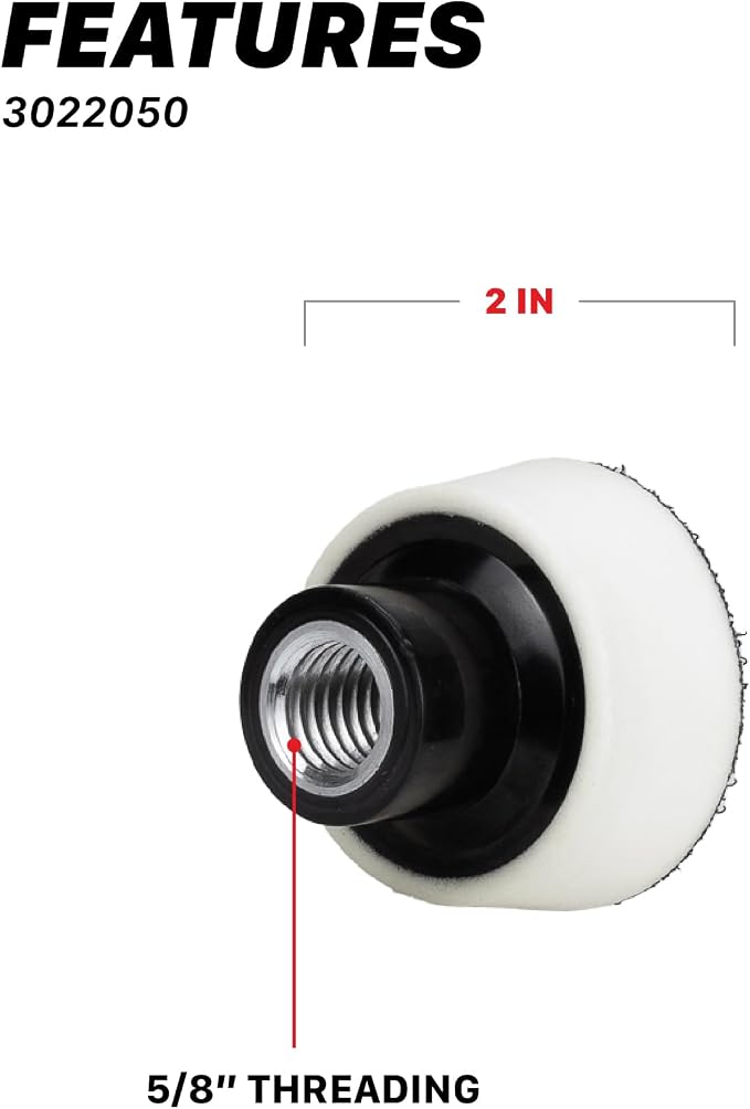 Maxshine 2" Universal Professional Rotary Polisher Backing Pad – 50mm High-Performance Plate with 5/8" Thread – Fits All Rotary Polishers – Durable Auto Detailing Accessory