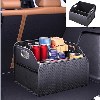 Car Trunk Organizer and Car Storage,Collapsible Multi-Compartment Car Organizers, Waterproof foldable luggage bag with 4 pockets，Suitable for any car