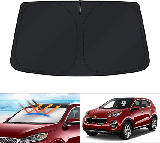 KUST Windshield Sun Shade for 2016-2020 Kia Sorento Accessories, Custom Fit Car Front Sunshade Window Sun Visor Protector Foldable Blocks UV Rays Keep Your Car Cooler