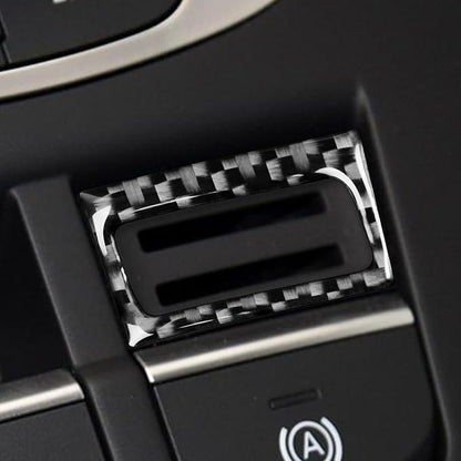 Real Premium Carbon Fiber Decor Compatible with Audi A3 S3 RS3 8V 2013 2014 2015 2016 2017 2018 2019 Car Gear Shift Panel Electronic handbrake Front Part Decal Auto Interior Accessories Sticker Black