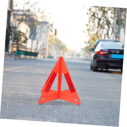 3pcs Foldable Emergency Safety Reflective Triangles for Vehicles High Visibility Roadside Warning Sign for Cars and Trucks Durable Design for Enhanced