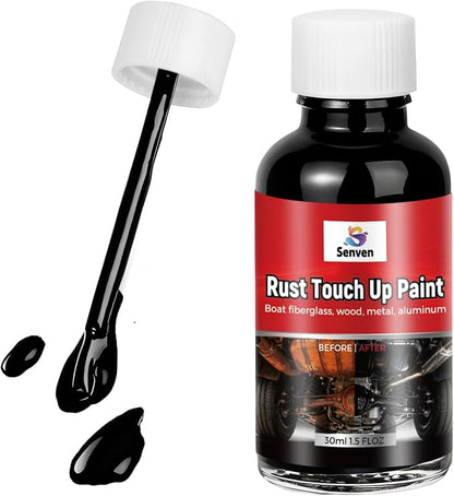 Rust Black Touch Up Paint, Multi Surface Acrylic Black Touch Up Paint Pen Scratch Repair for Rust Metal,Walls,Cabinets,Appliances,Wood,Door,Furniture,Enamel, High Temperature Heat Resistant, 1.5 Fl Oz