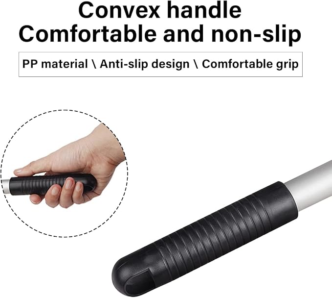 Windshield Cleaning Tool, Car Window Cleaner with 4 Washable Reusable Microfiber Pads, Extendable Long Handle Glass Wiper Cleaning Kit, Auto Accessories Universal for Office and Home (Gray)