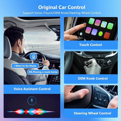 CarPlay USB Adapter for Toyota Highlander 2014 2015 2016 2017 2018 2019, 2-in-1 Plug & Play Adapter Converts Wired CarPlay to Cable-Free CarPlay, Fast Auto-Connect, No Delay