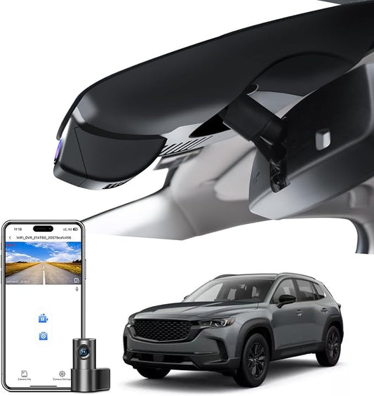 Mangoal Front 4K & Rear 1080p Dash Cam Custom fit for Mazda CX-50 2023 2024(Model A), UHD 2160P Video, Free App & WiFi, GPS, 128GB Card