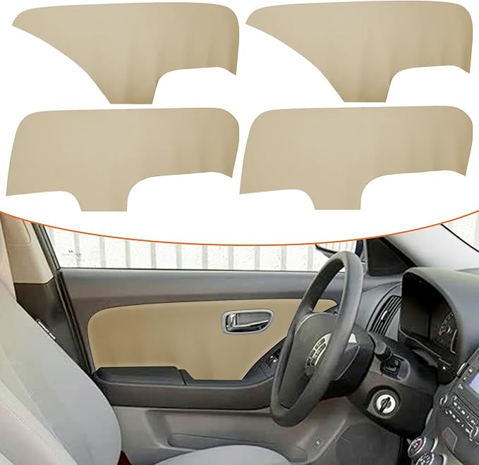 RUIANTE 4pcs Door Panel Cover Trim Replacement Compatible for Elantra 2007-2010 Car Interior Accessories (Beige)