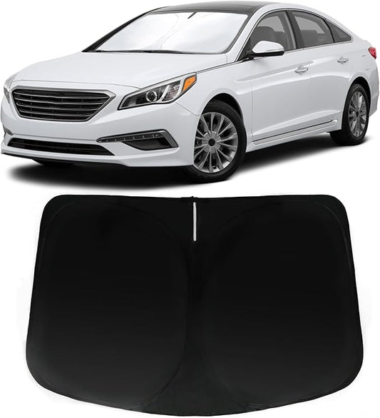 Windshield Sun Shade for Hyundai Sonata 2014-2019, Car Front Window Sunshade with 240T Sun Visor Protector Blocks UV Rays Heat Sun Shield Accessories