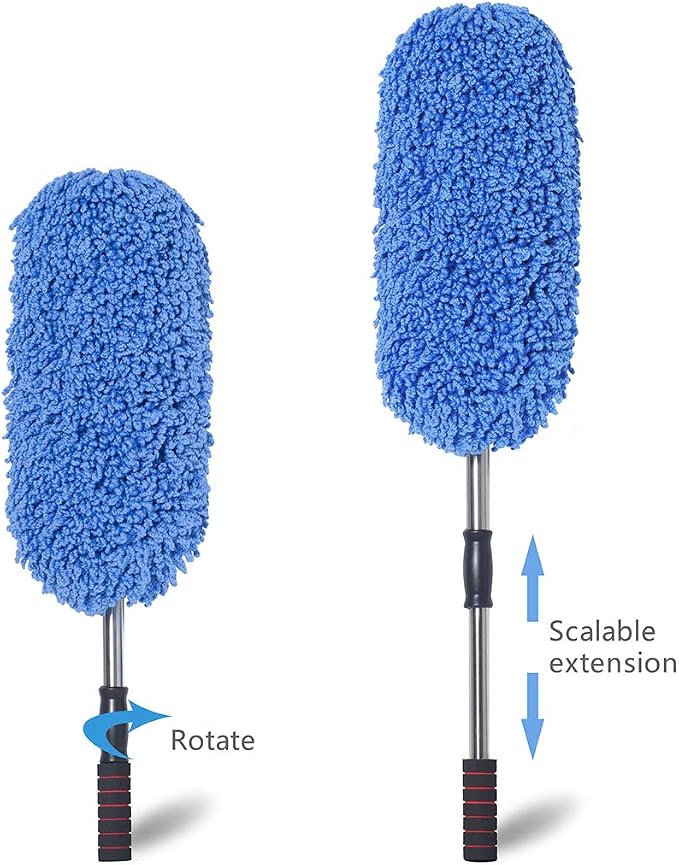 Microfiber Car Duster Extendable Handle Interior Exterior Multipurpose Cleaning Car Brush